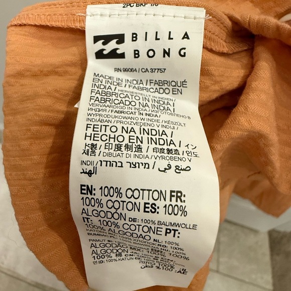 Billabong Endless Shore Puff Sleeve Maxi Dress – Women’s Medium, Pinstripe Boho - Picture 6 of 6